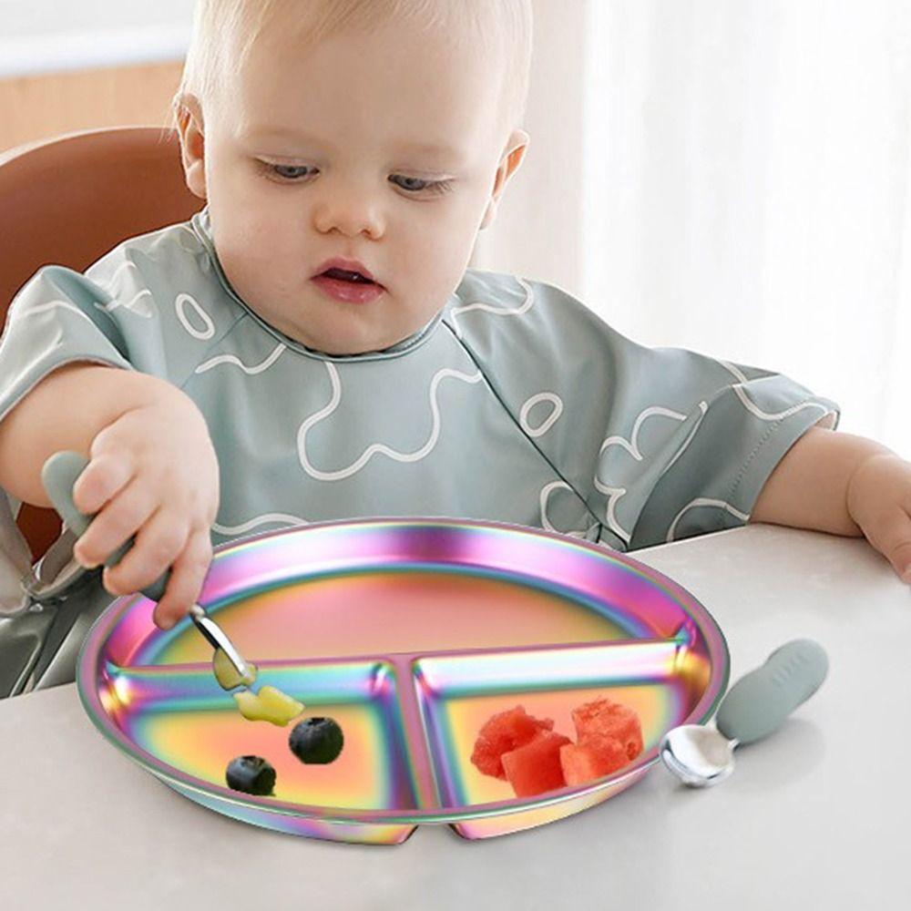 Ослепительная тарелка для контроля порций Многоразовый 3-секционный поднос для еды 3 отделения Посуда Ланч