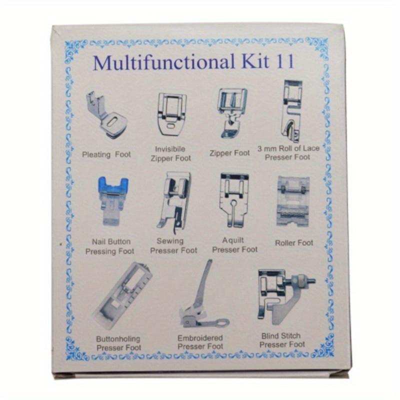11 шт./комплект прижимных лапок для швейных машин, бытовая прижимная лапка для швейных машин, плетение, шитье, вязание, лапки, детали, аксессуары
