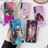 Прозрачный чехол для Samsung Galaxy S22 Plus S21 Ultra 5G S10e S20 FE S10 Lite S9 S22 + S20Ультра мягкая задняя крышка, блестящая мама, мама, девочка