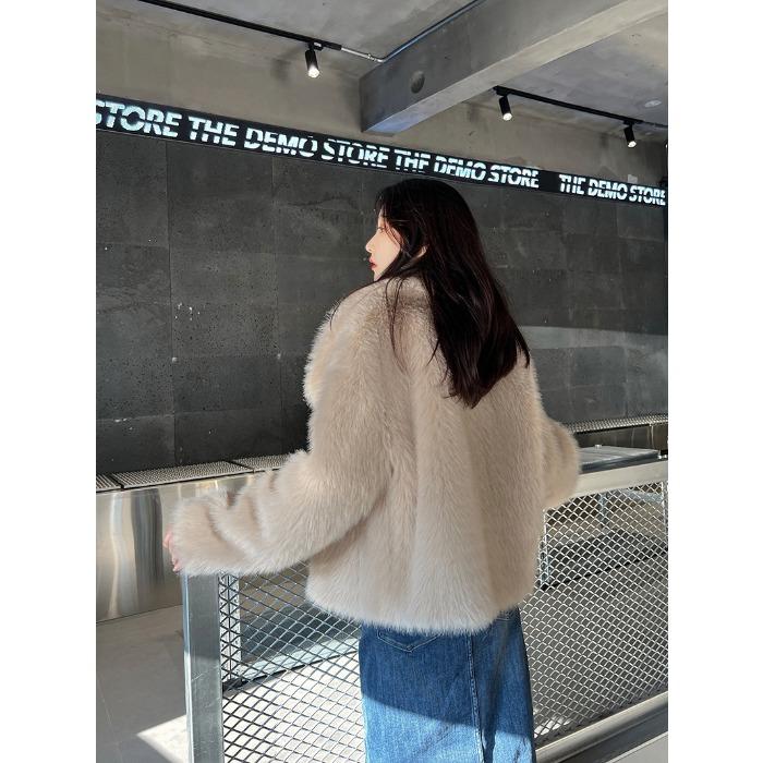 Зимнее женское пальто, модное темпераментное элегантное теплое пальто знаменитостей с длинными рукавами и большими лацканами, меховые топы