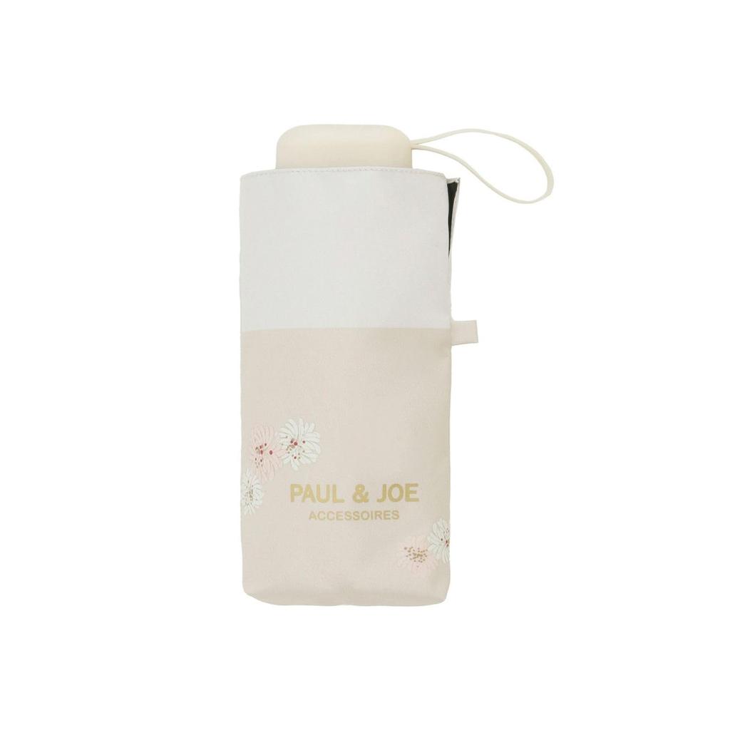 PAUL JOE ACCESSOIRES складной светильник от солнца и дождя с подогревом и УФ-излучением, компактный, хризантема 12135 двухцветный бежевый и (Пол и Джо) зонтик, зонт, экранирование,