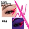 Colorful UV Waterproof Luminous Eyeliner Gel Pen Fluorescent Eyeliner Pen Halloween Christmas Party Stage Face Color Paint Pen