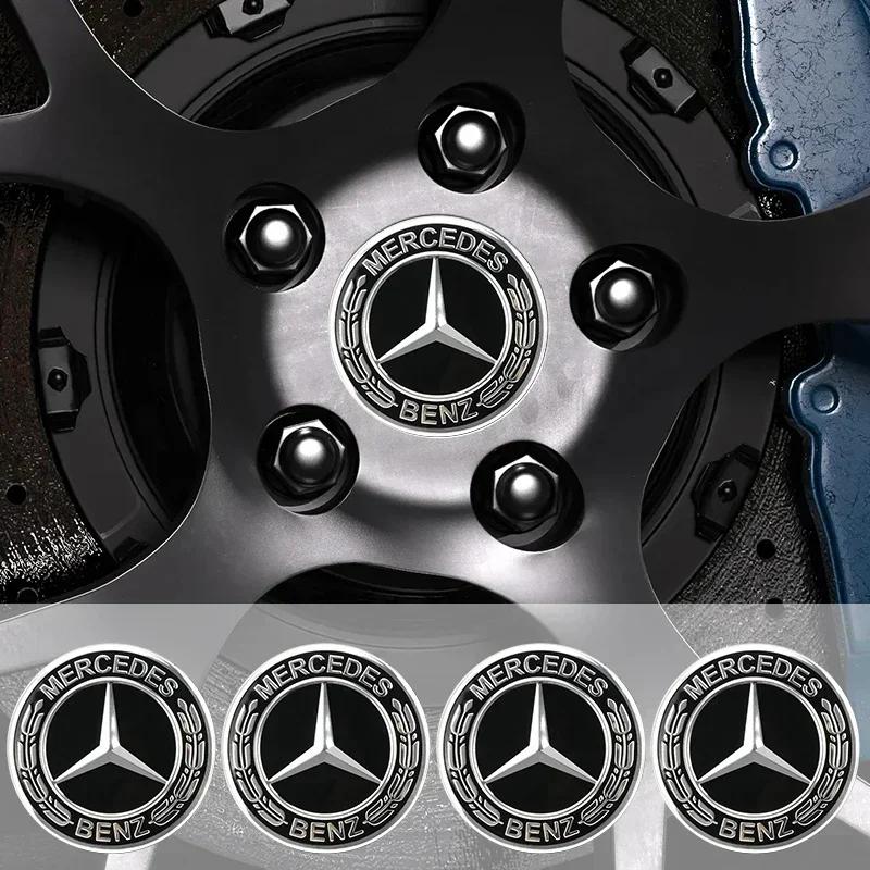 Новые Для Mercedes Benz 4 шт. 75 мм Центральные колпаки ступицы колеса автомобиля Венок AMG для Mercedes Benz GLE GLK SLK CLA CLK W203 W204 W205 W209 W