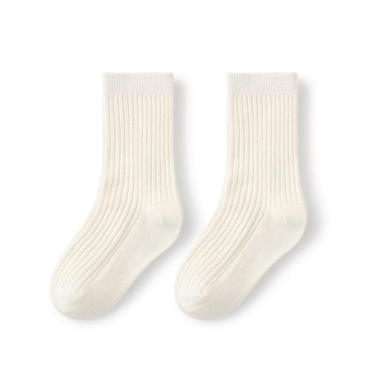 Детские носки, 5 пар однотонных детских носков средней длины