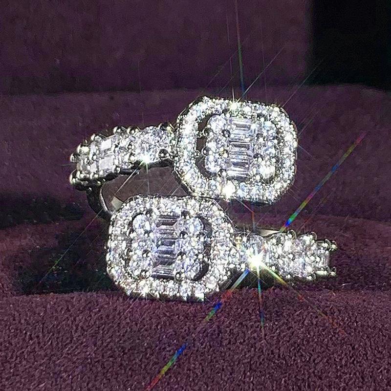 Чувство дизайна: Новое регулируемое геометрическое кольцо с кубическим цирконием и регулируемым отверстием, стильный аксессуар с темпераментом