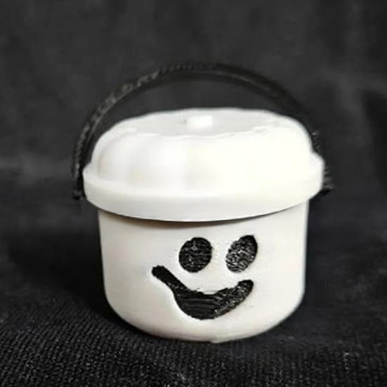 Ведро для тыквы на Хэллоуин Миниатюрный дизайн Тыква Оранжевое ведро Мини-контейнеры для хранения Праздничное украшение на Хэллоуин