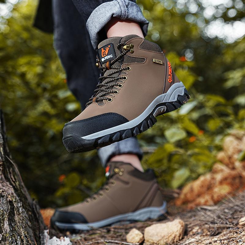 36-47 зимние мужские высокие кроссовки для активного отдыха из бархата женские походные ботинки большого размера с мехом теплые походные ботинки весна/осень