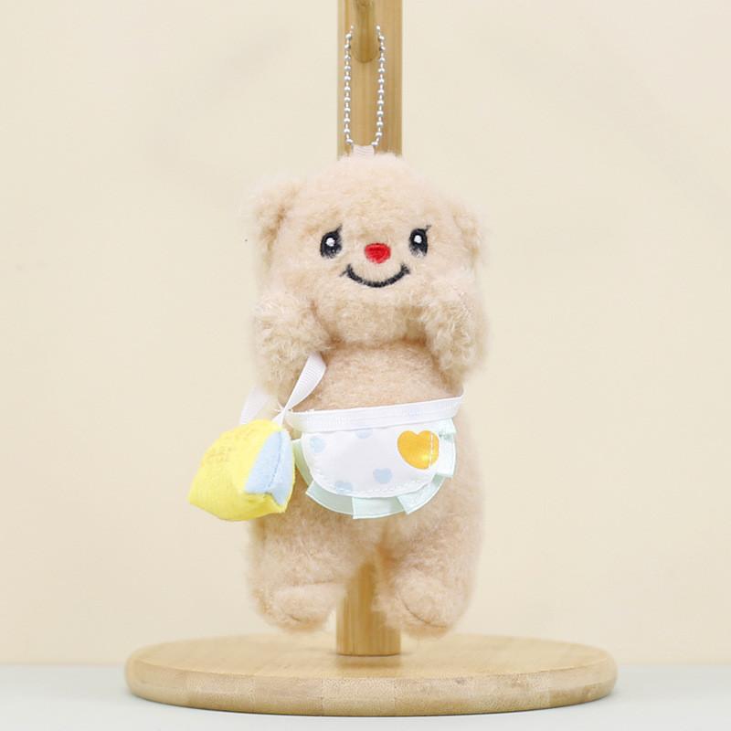 Cute Bear Plush Toy Keychain Soft And Cuddly Stuffed Animal For Bags And Gifts 12cm