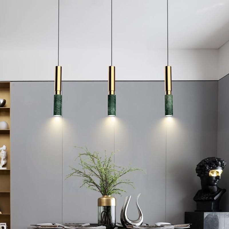 Nordic Modern Terrazzo LED Chandelier Simplicity Marble Подвесной светильник Ночник для бара, ресторана, светильник Hoom Decor