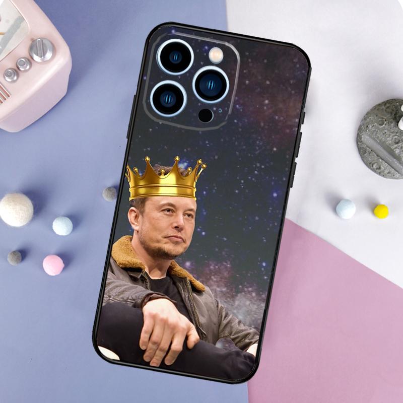 Чехол Elon Musk для iPhone 16 15 11 12 13 14 Pro MAX X XS Max XR Plus 13 Mini
