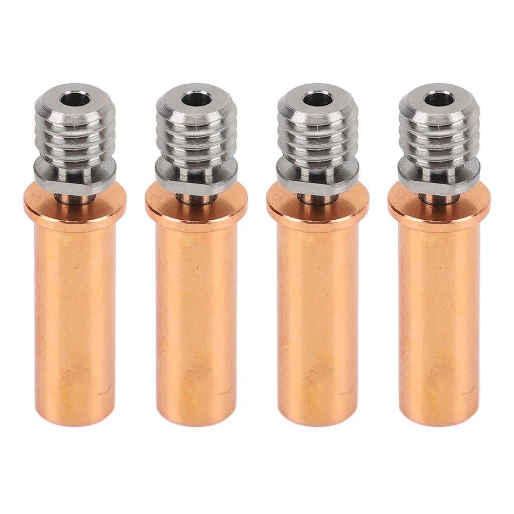 4pcs 3D Printer All Metal Heatbreak Professional Copper Alloy Extruder Throat Tube Replacement for