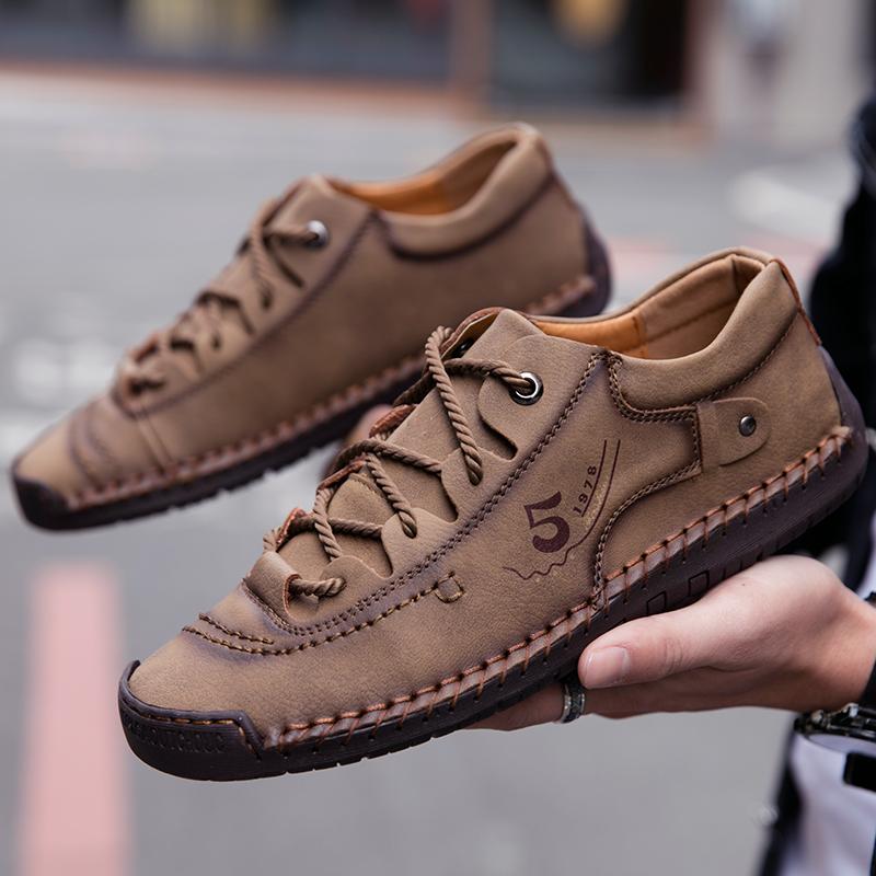 2024 классические весенне-осенние модные мужские лоферы большого размера, мужская кожаная обувь ручной работы, обувь для вождения автомобиля, мужские лоферы