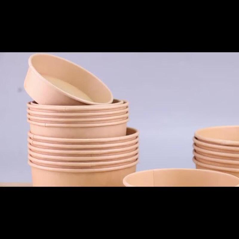 Biodegradable Kraft Paper Round Food Bowls