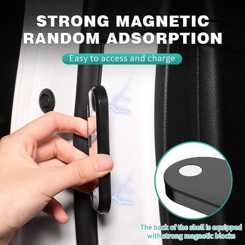 Car Led Multifunctional Welcome Light Magnetic USB Charging Auto Infrared Open Door Safe Anti-collision Warning Signal Lamp