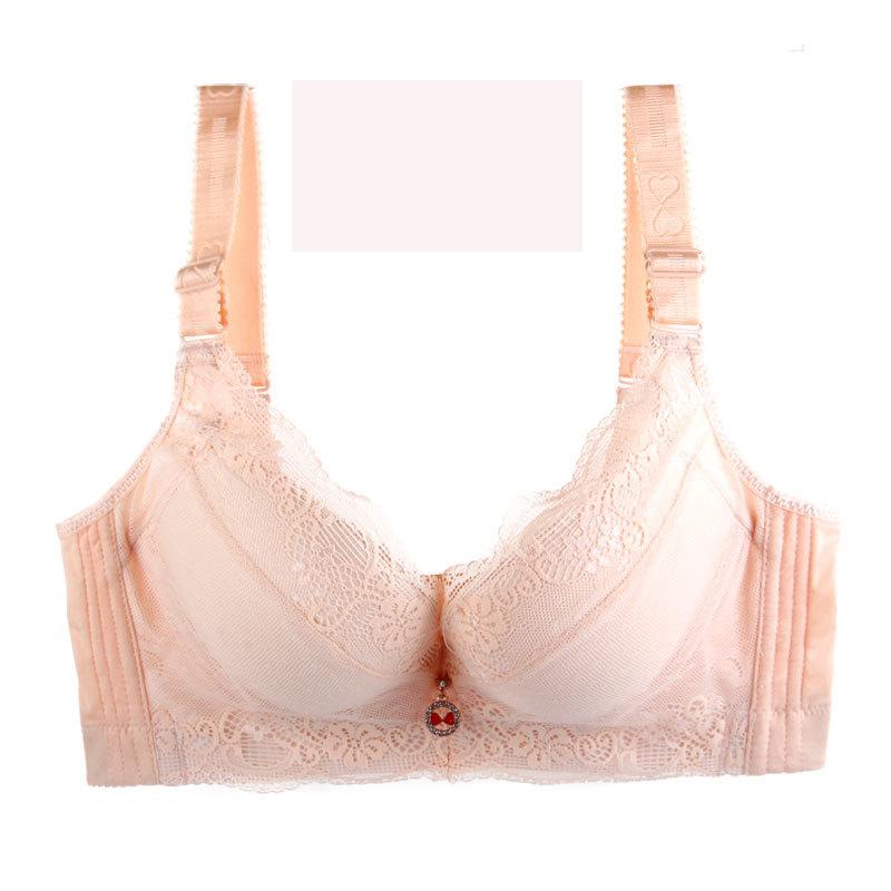 Сексуальный бюстгальтер большого размера для маленькой груди, собранный, утолщенный, с поддержкой верхней части, сексуальный бюстгальтер с четырьмя рядами, регулируемое нижнее белье для женщин 95A
