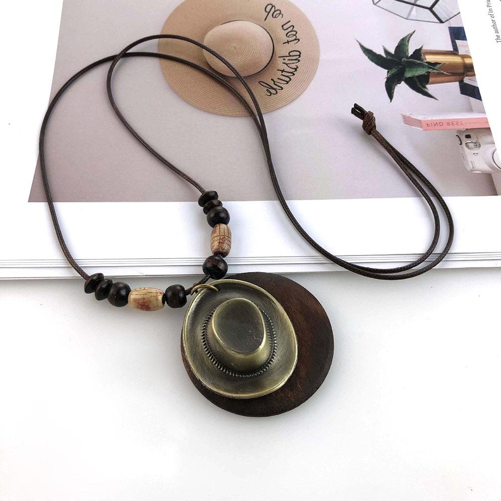 Деревянное ожерелье с подвеской в виде полых листьев, бохо-украшение, винтажное украшение на воротник, подарки