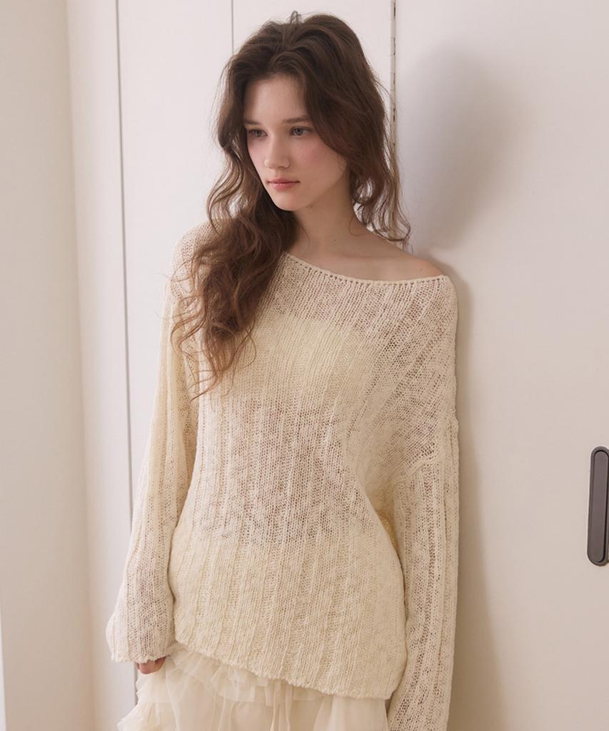 ADAUL Soft Bloom Cable Knit - Ivory