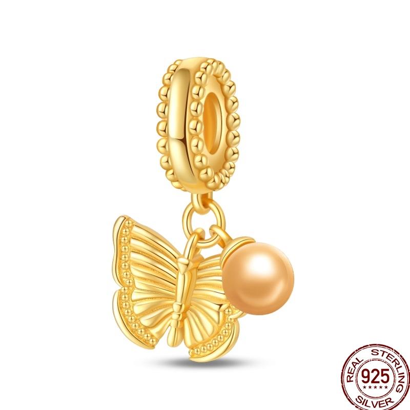 Оригинальные Медные Золотые Шармы Бусины Подсолнух Собаки Леопард Светлячок Подвески Подходят для Браслета Ювелирный Подарок Маркировка