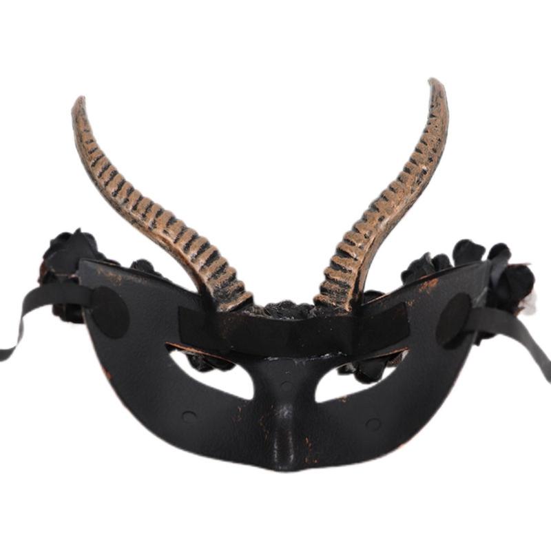 Маска на Хэллоуин Маскарадная маска Маска на пол-лица Маска Демона Маска для Марди Гра Маска для Карнавала Маска с Рогами для Вечеринки