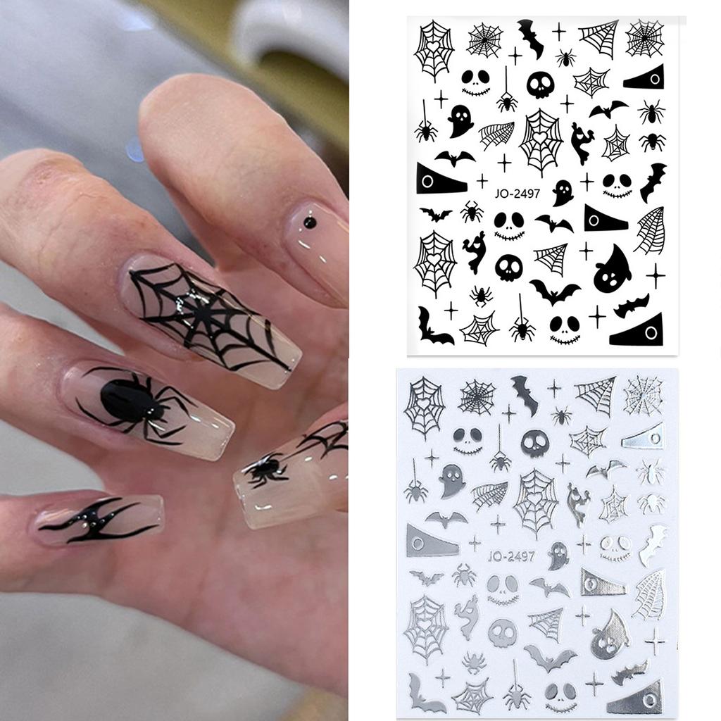 Dark and Stylish Nail Decals Durable and Easy To Apply Perfect for DIY Nail Art and Crafts