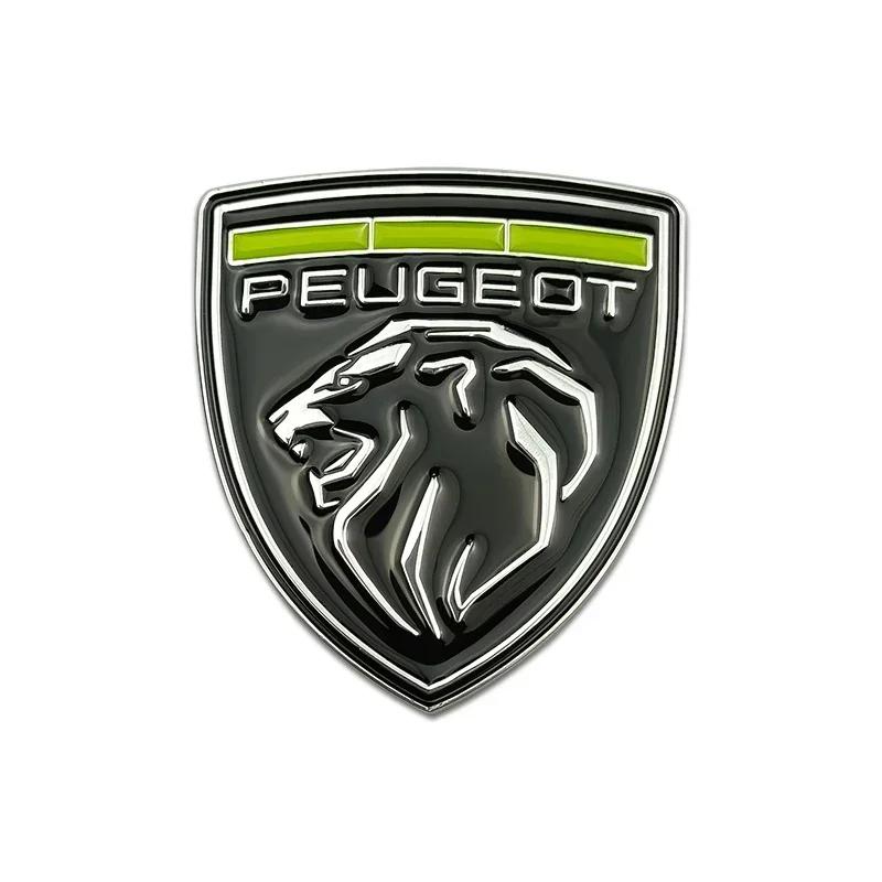 Metal Car Front Grille Emblem Sticker Rear Badge for Peugeot 106 107 108 206 207 208 301 306 307 308 407 4008 5008 RCZ Rifter