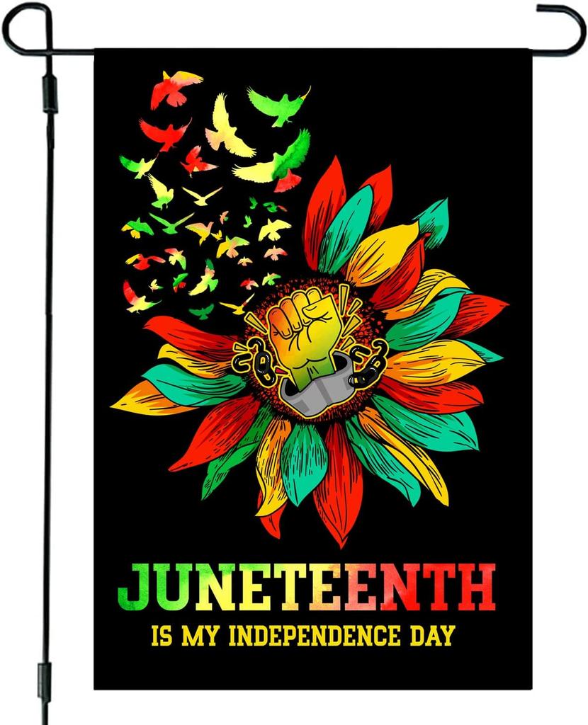 Juneteenth ag June 19 1865 American Emancipation Black Freedom Celebration Yard Outdoor, Garden ag 12x18 Double Side, Ju AAO