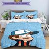 3pcs Gravity Falls Bedding Set Duvet Cover Closure Includes 1 Duvet Cover & 2 Pillowcases, Soft and Comfortable for All Seasons.