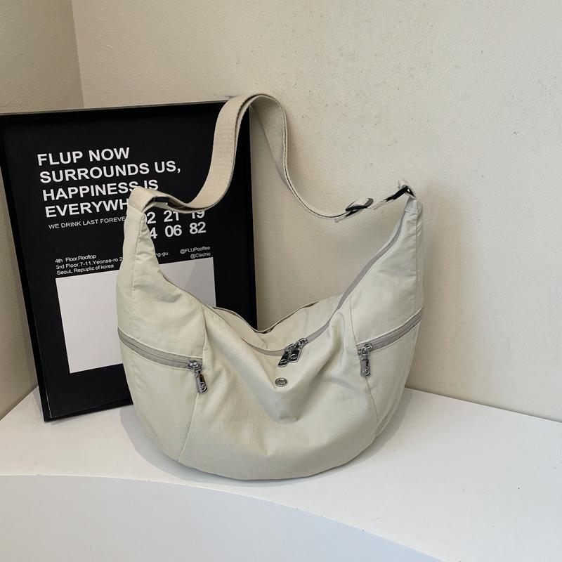 Сумка-хобо женская большой вместимости на плечо/через плечо, легкая спортивная сумка