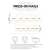 French Style Glossy Flower Nail Tips 24 Pieces Lightweight Comfortable Wear for Daily