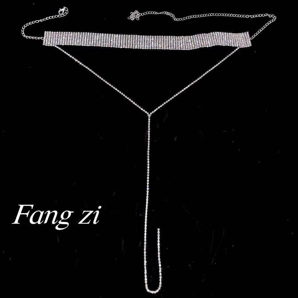 Popular European & American Rhinestone Choker Necklace - Women's Clavicle Chain with Japanese & Korean Style