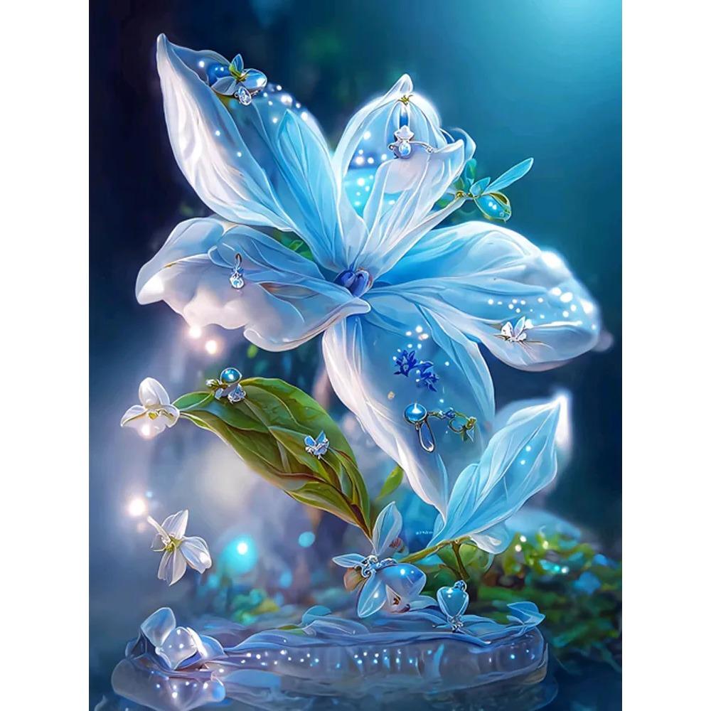 Алмазная картина, полная дрель, красивая круглая алмазная живопись, ручная работа, кои, синий цветок, животное, сделай сам, алмазная мозаика, картина, украшение для дома