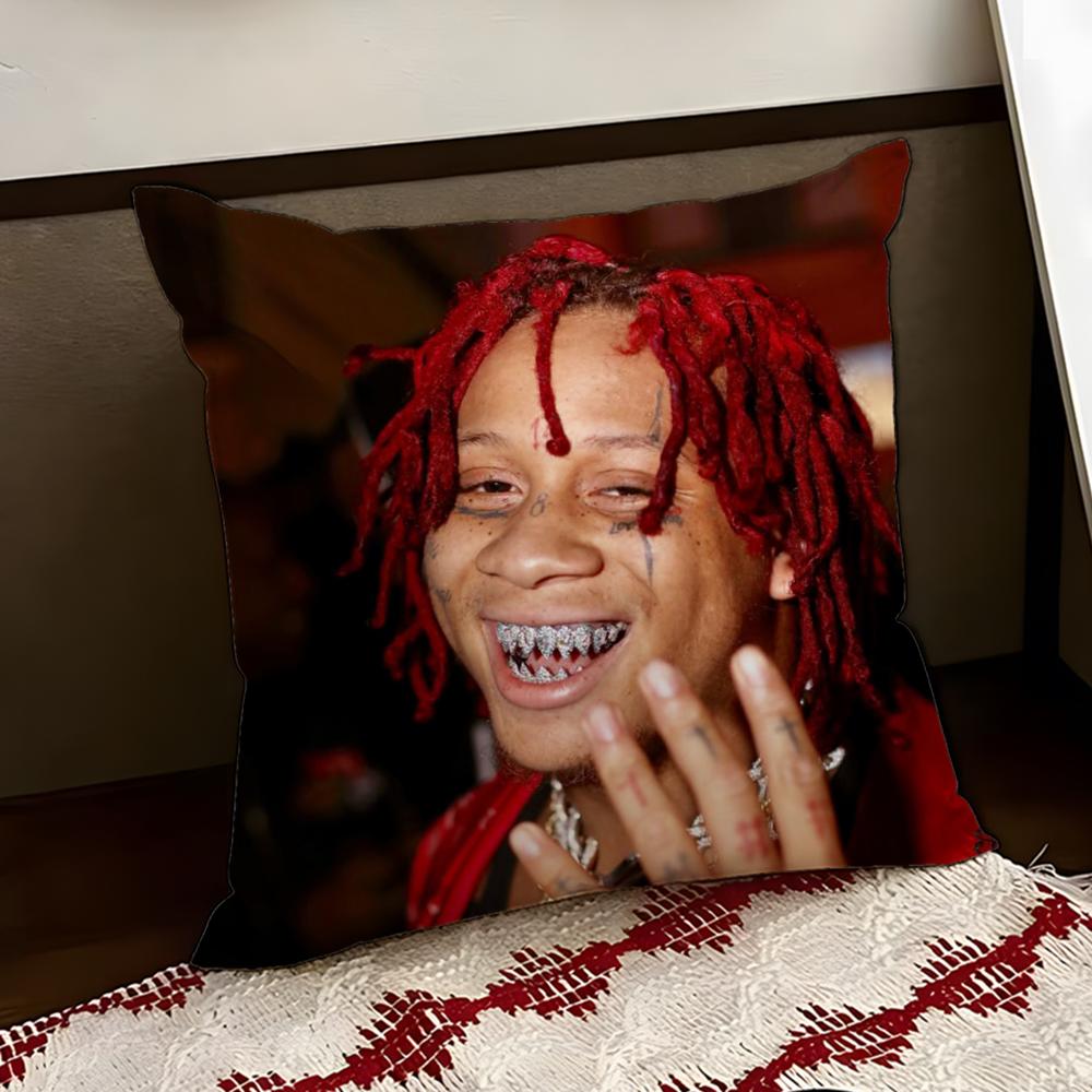 Rapper TTrippie RRedd Cushion Cover Reversible Soft Durable Pillow Cover Home Car MultiScene Use for Daily Comfort