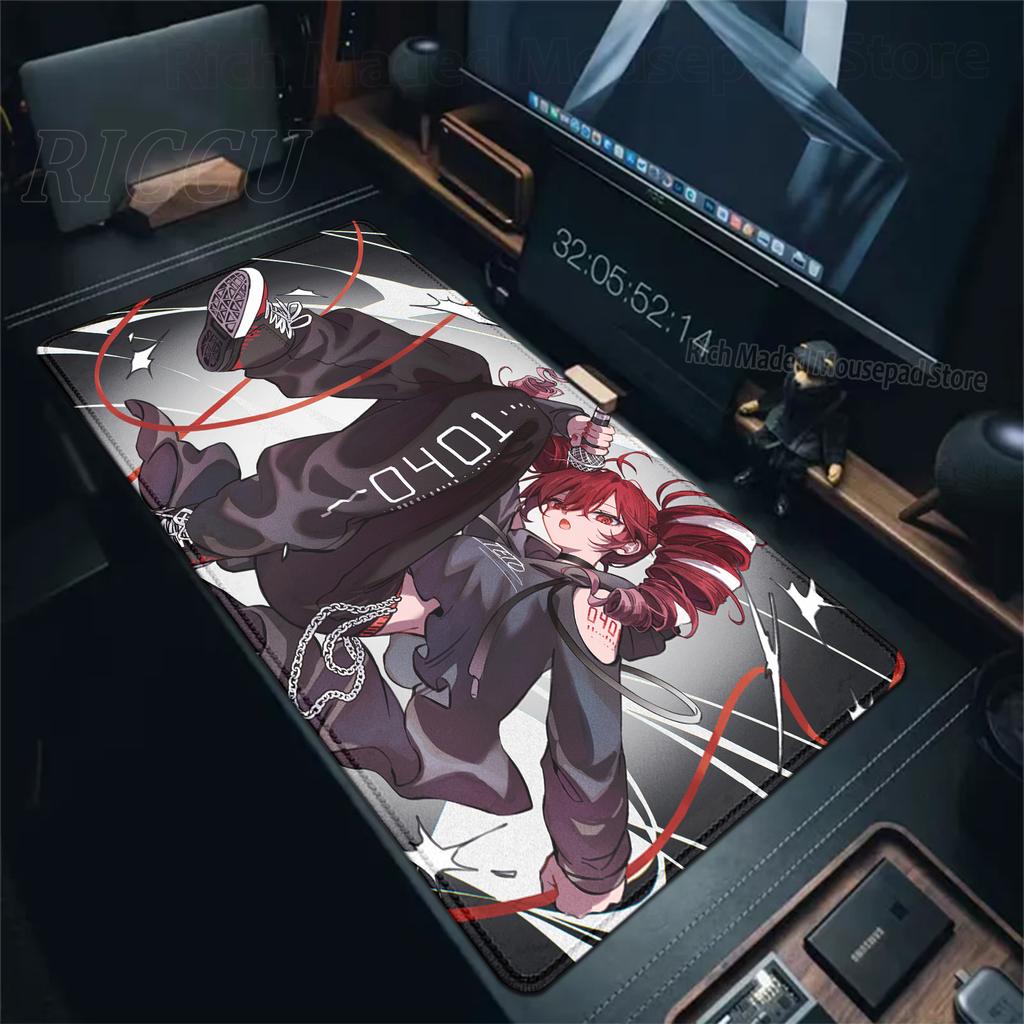 Милая Аниме Девушка K-Kasane Teto Коврик для Мыши Большой Игровой Коврик для Мыши Заблокированный Край Компьютерный Клавиатурный Настольный Коврик Шкаф для ПК Столешница XXL Коврики