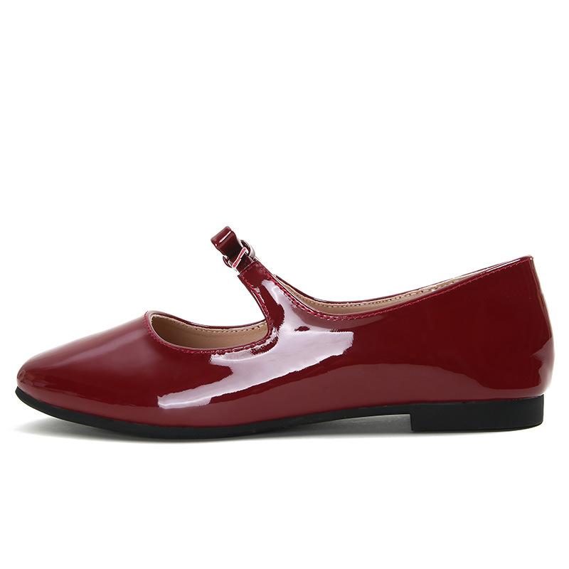 Балетки с бантом, женские туфли на плоской подошве с одним ремешком