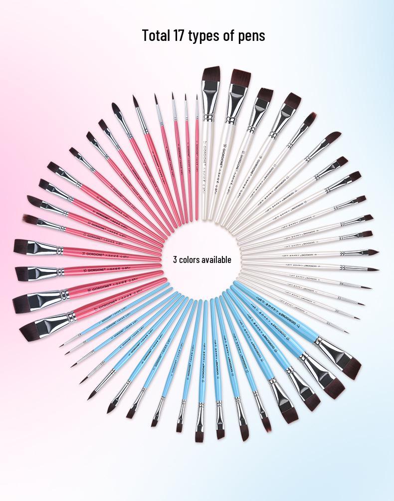 Набор кистей для лица и тела Giorgione из 17 предметов с тиснением для детей