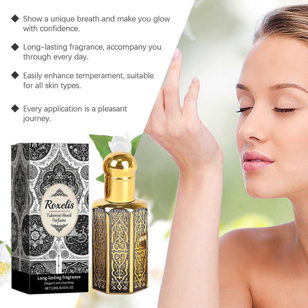 Roxelis Arabian-Style Perfume, Natural And Fresh Evening Fragrance, Light And Elegant Scent, Portable, Long-Lasting, Charming Perfume