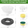 Электрическая щетка для чистки 5 в 1 Электрический вращающийся скруббер Беспроводной электрический скруббер со сменными насадками Ручной электрический скруббер