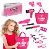 Girls' Hairdressing Tools Pretend Play Set – Includes Toy Hair Dryer, Curling Iron and Apron for Role-Playing As a Hair Stylist