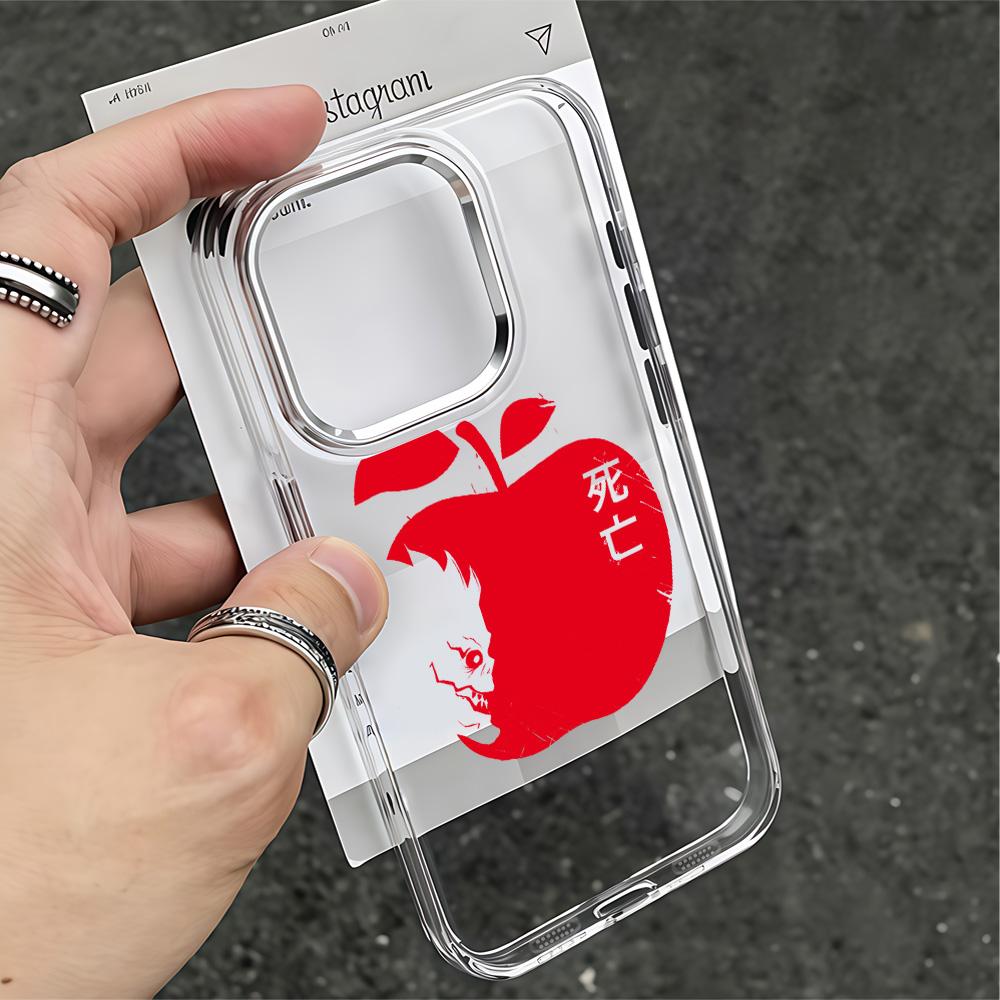 Чехол для телефона Аниме D-Death Note Для iPhone 17 16e 16 15 14 13 12 11 mini Pro Max X XR XSMAX 8 7 Air Plus Прозрачный Мягкий Чехол