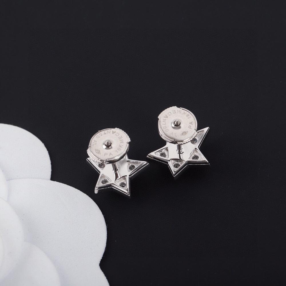 Musla Hot Pure 925 Sterling Silver Earrings Star Earrings Full Diamond Stud Earrings White Gold Pure 925 Meteor Star Earrings