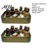 Niche Creative Holiday Present Mini Christmas Nativity Set in A Tin Box, 3D Printed Pocket Size Holy Family Retro Metal Storage Box Figurines,