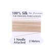 1 шт. 2# 0,45 мм 10 шт./пакет Ручная работа 100% Натуральный шелковый шнур Веревка С бисерной шелковой нитью Игольный конец Шелк Для изготовления DIY ювелирных изделий