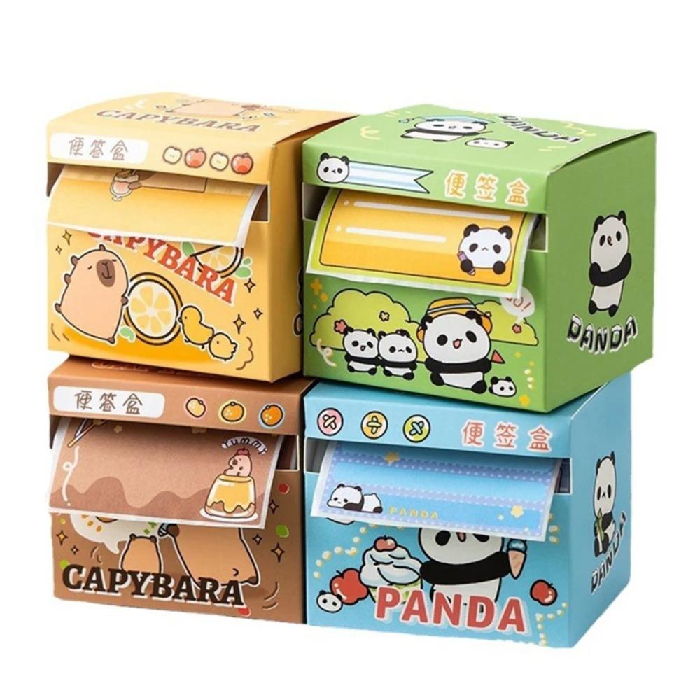 Sticky Notes Pull Out Roll Memo Pad Cartoon Cute Capybara Memo Pad Keypoint Marker