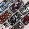 Готический цветочный череп Магнитный чехол для телефона ДЛЯ APPLE iPhone 17 Air 16 14 13 12 Pro Max 15 Plus Беспроводная зарядка С крышкой MagSafe