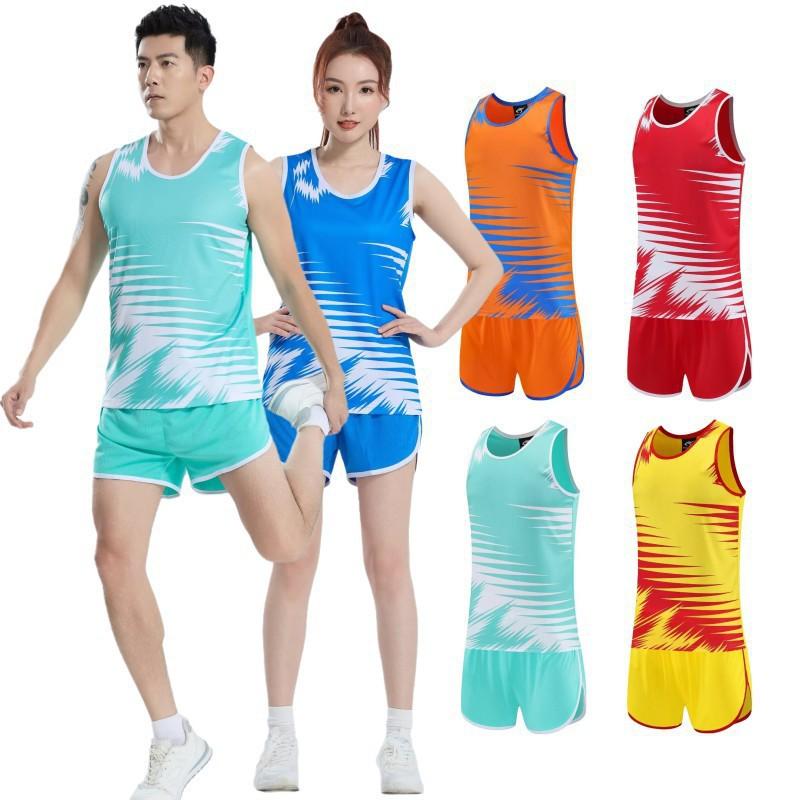 Men Women Track Suit Running Training Set Marathon Sports Gym Workout
