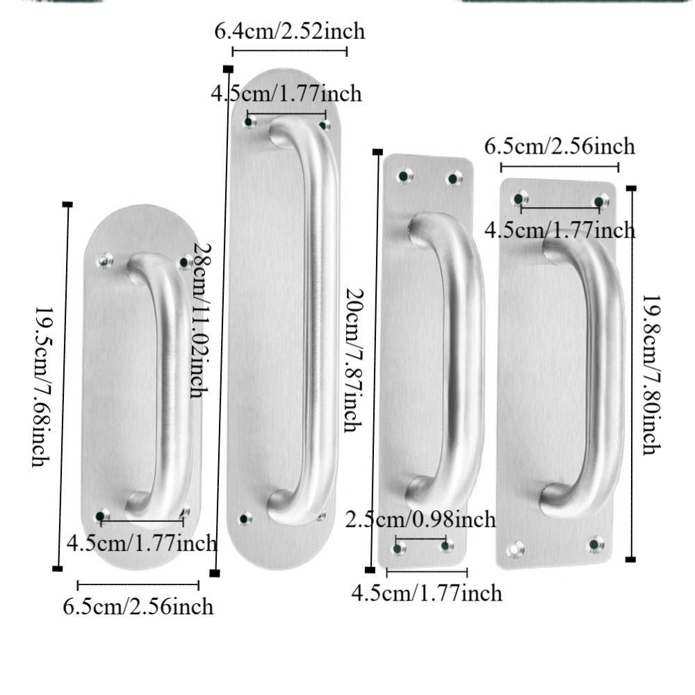 Stainless Steel Door Plate Handle Furniture Handle Gate Door Handle Hardware