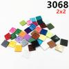 100 шт./лот Детали MOC 3068 Плитка 2x2 Совместимые Фигурки Кирпичики DIY Сборка Строительные Блоки Частицы Детская Головоломка Развивающие Игрушки Подарок
