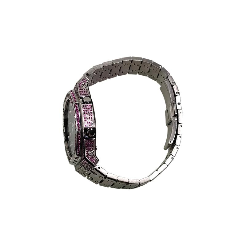 CASIO Customized watch modified series fashion trend watch waterproof 200 meters GA-2100-1A modified-Rose Rainbow Steel GA-2100-1A