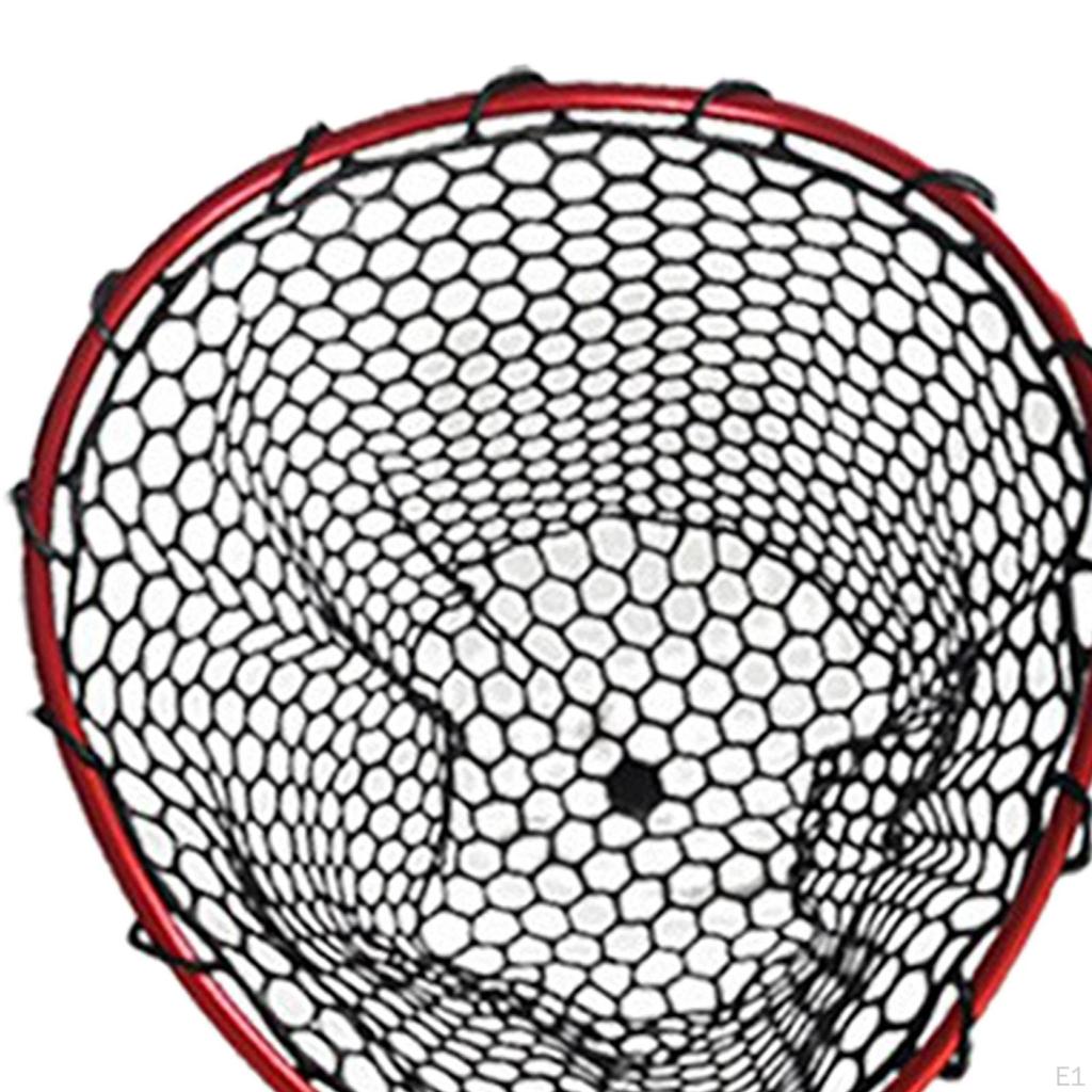 Fishing Landing Net Mesh Silicone Wading for Kayak Freshwater Saltwater