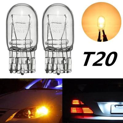 2 шт. T20 7443 W21 5 Вт прозрачное стекло поворотник стоп-сигнал задние фонари лампы дневные ходовые огни поворотник стоп-сигнал задние фонари